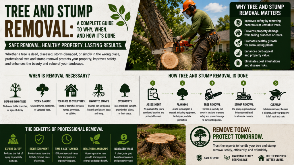 Tree and Stump Removal: A Complete Guide to Why, When, and How It’s Done